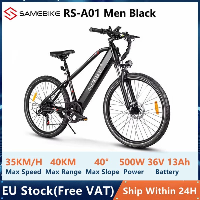 Samebike RS-A01 Electric Mountain Bike 500W 36V 13Ah 26 Inch