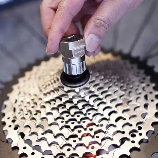 ZTTO Bicycle Tool Cycling Chain Cutter Checker Chainwheel Tool BB Tool Wheel Hub Tool Star Ratchet Spoke Tool Bike Fork Wrench