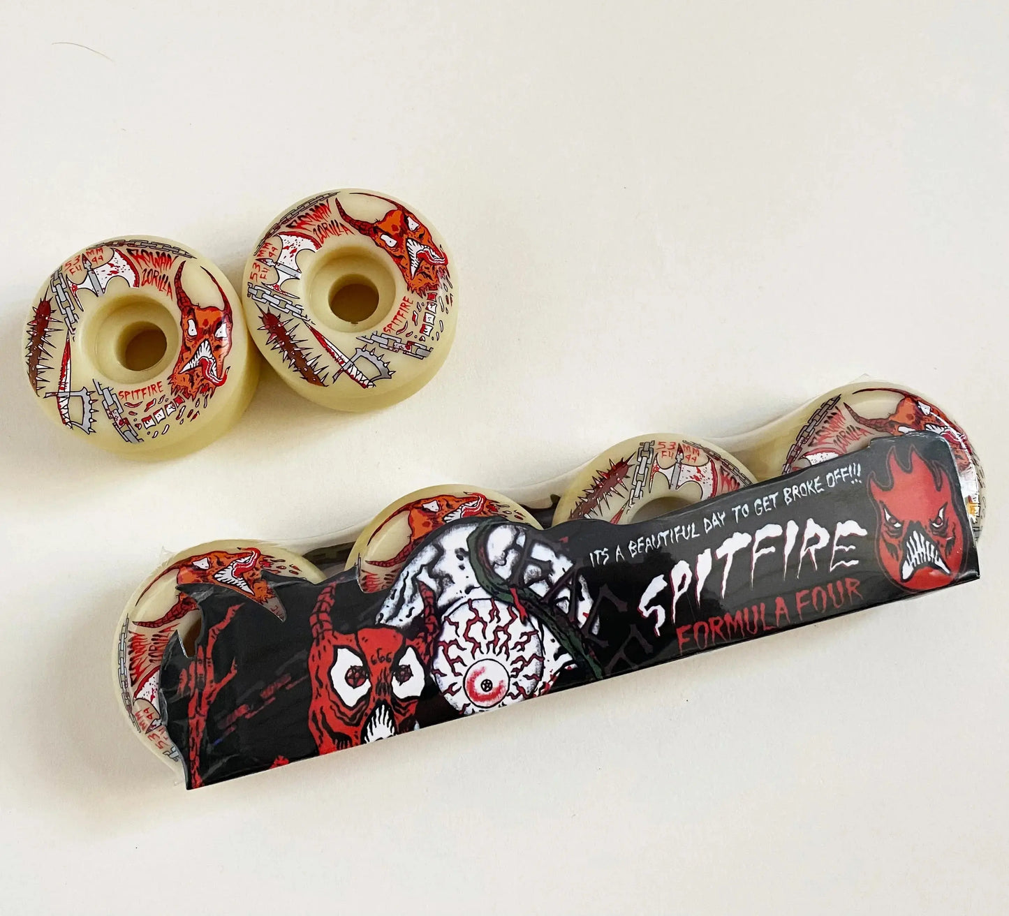 Spitfire wheels imported genuine Spitfire 52mm 101duro 53mm 54mm 56mm 99duro 80HD skateboard wheel for skateboard PowerGlide Motors & Accessories