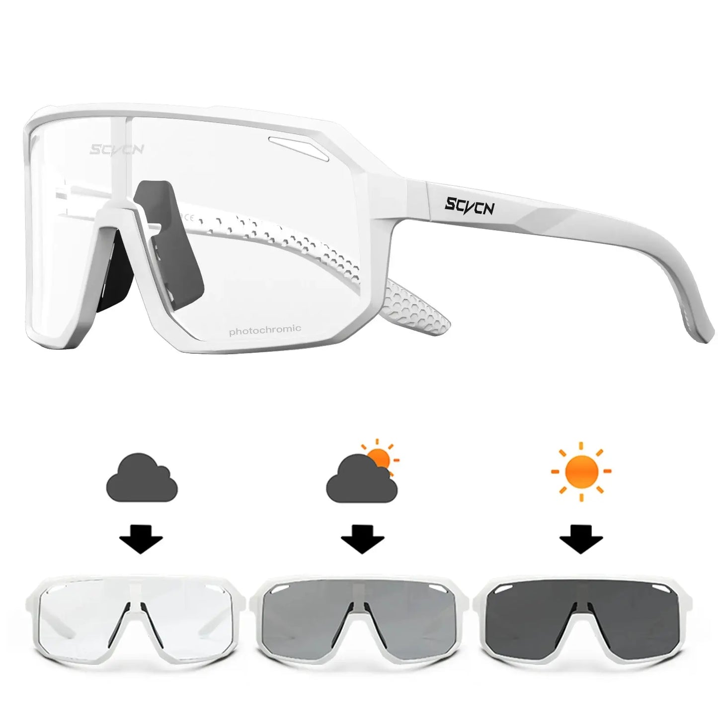 Photochromic Men's UV400 Cycling Sunglasses Women Sports Running Eyewear for Men Glasses Road Mountain Bike Bicycle Goggles PowerGlide Motors & Accessories