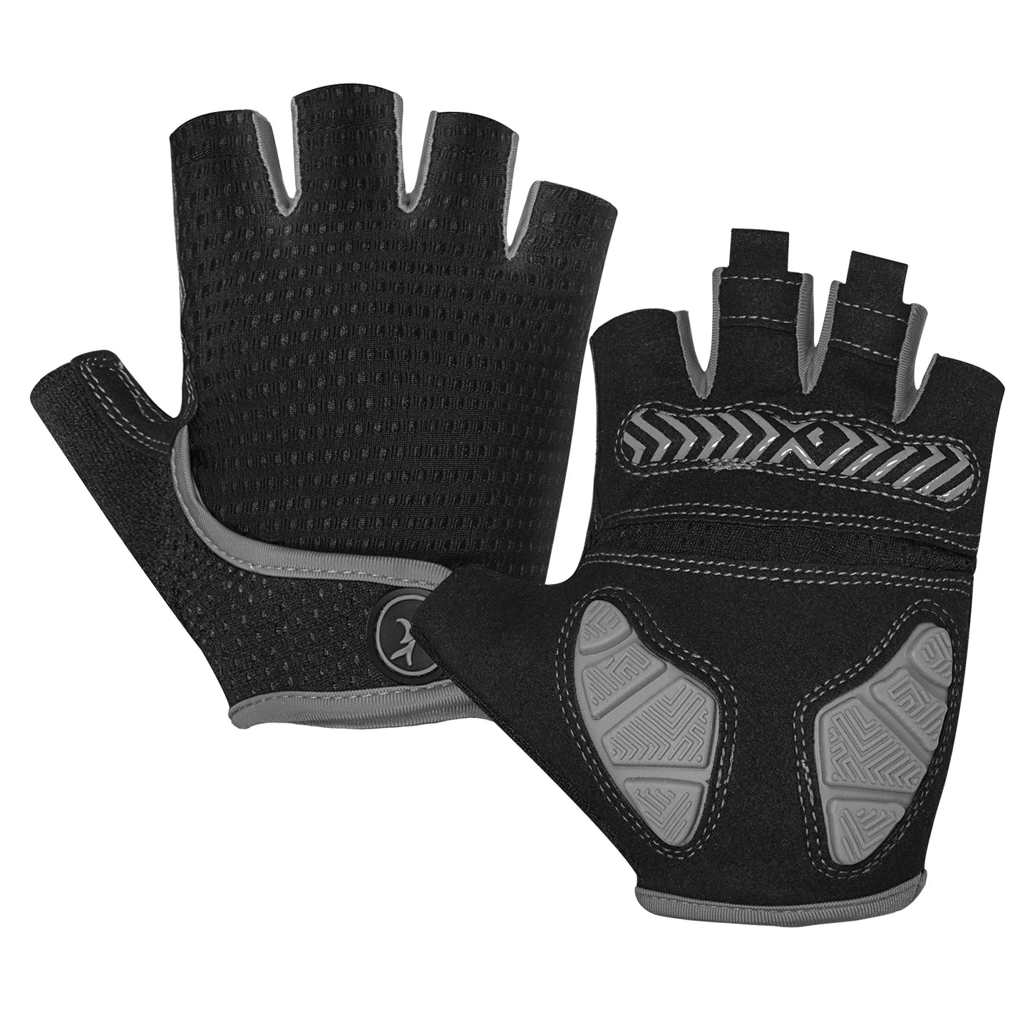 MOREOK Mountain Bike Gloves Half Finger 5MM Silicone Gel Pads Shock-Absorbing Non-Slip Cycling Gloves for MTB Road Biking Men Wo