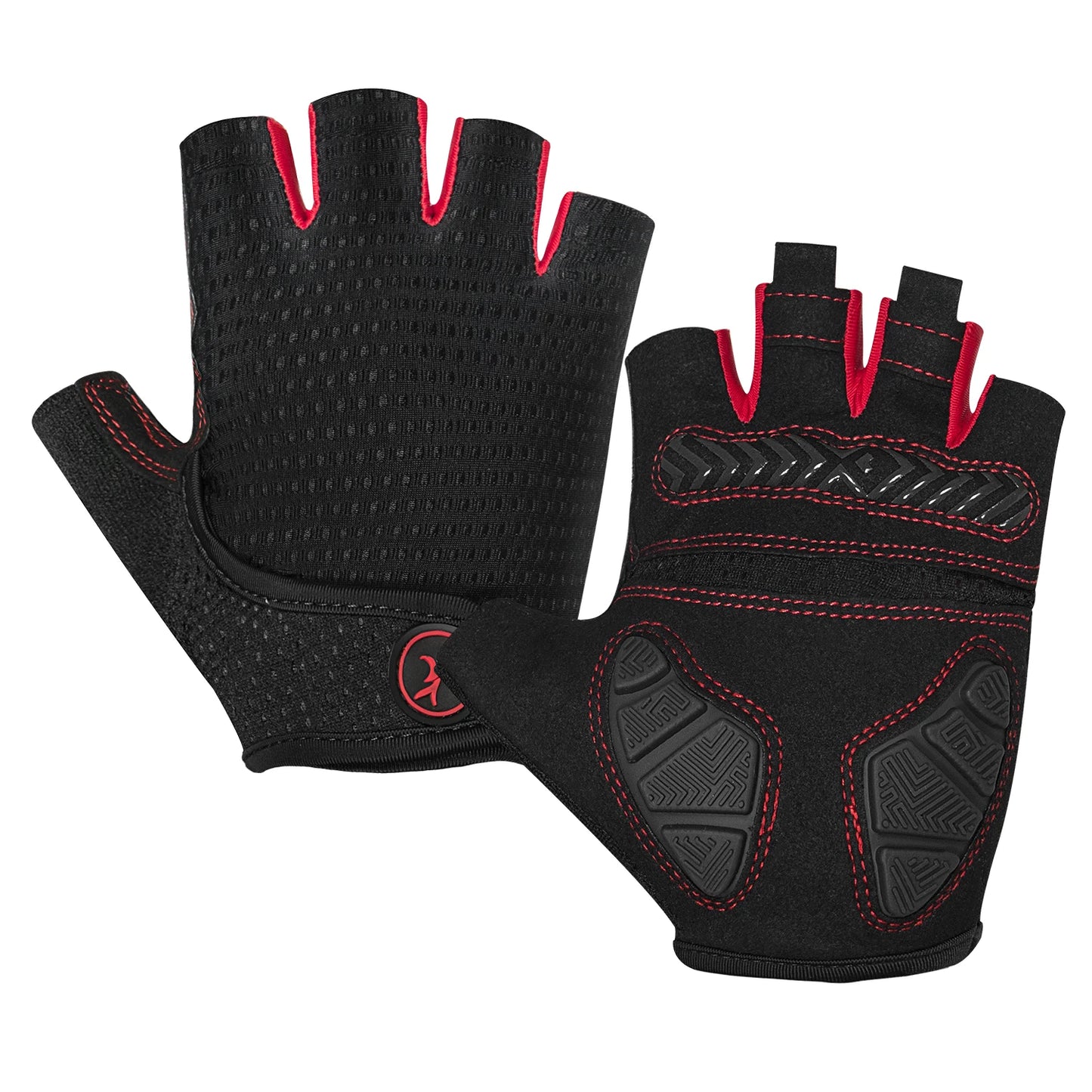 MOREOK Mountain Bike Gloves Half Finger 5MM Silicone Gel Pads Shock-Absorbing Non-Slip Cycling Gloves for MTB Road Biking Men Wo