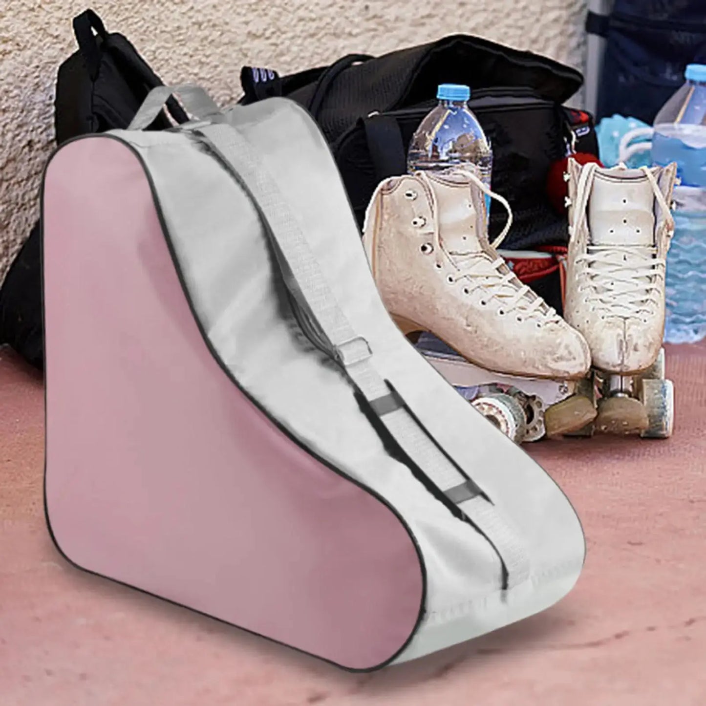 Kids Roller Skates Storage Bag with Knee Pad Gloves Protective Ice Skate Organizer Bag for Children's Roller Skating Accessories PowerGlide Motors & Accessories