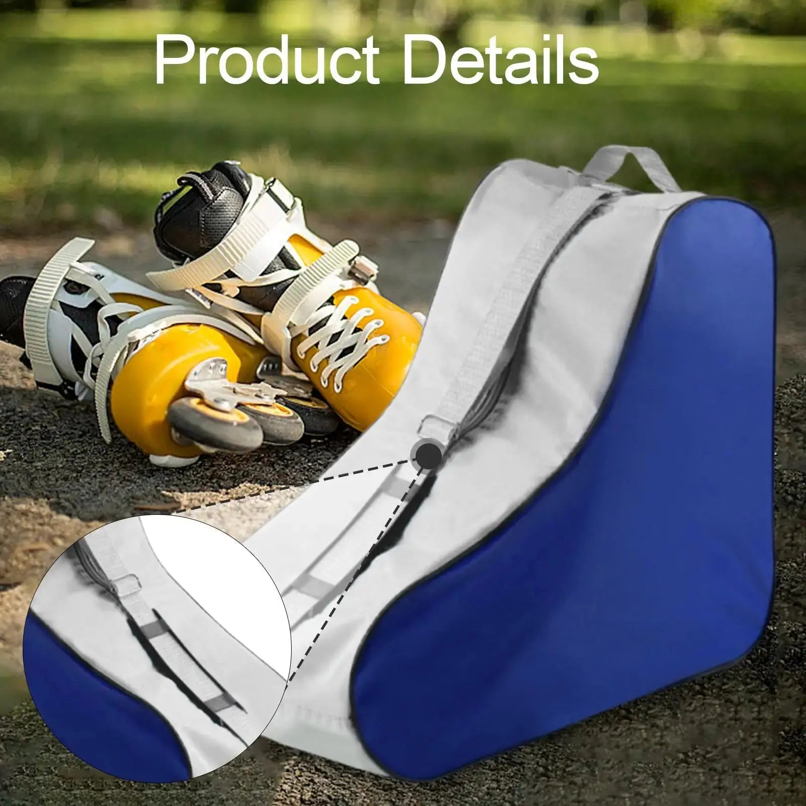 Kids Roller Skates Storage Bag with Knee Pad Gloves Protective Ice Skate Organizer Bag for Children's Roller Skating Accessories PowerGlide Motors & Accessories