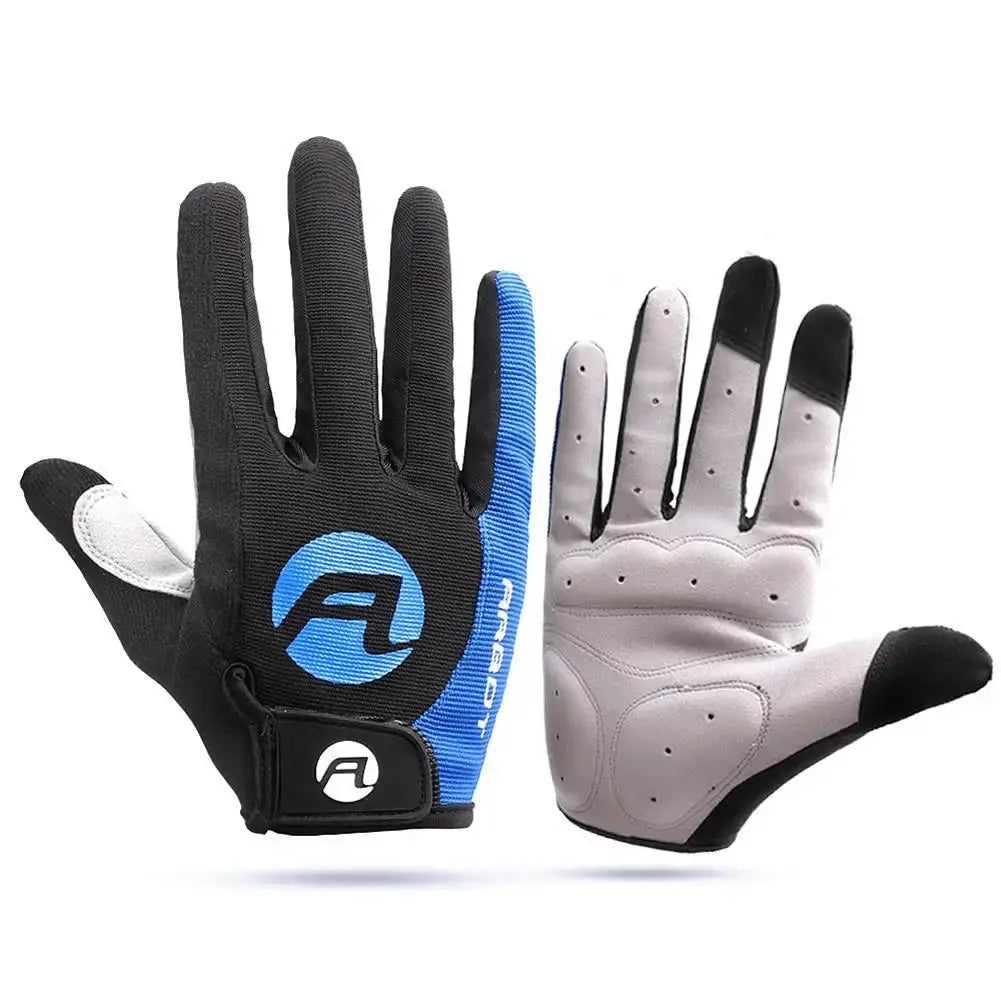 Cycling Anti-slip Full Finger Gloves Bike Gloves Pad Men Breathable Anti-shock Sports Gloves MTB Bike Bicycle Glove Man PowerGlide Motors & Accessories