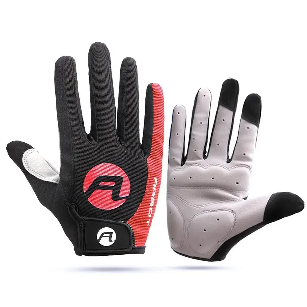 Cycling Anti-slip Full Finger Gloves Bike Gloves Pad Men Breathable Anti-shock Sports Gloves MTB Bike Bicycle Glove Man PowerGlide Motors & Accessories