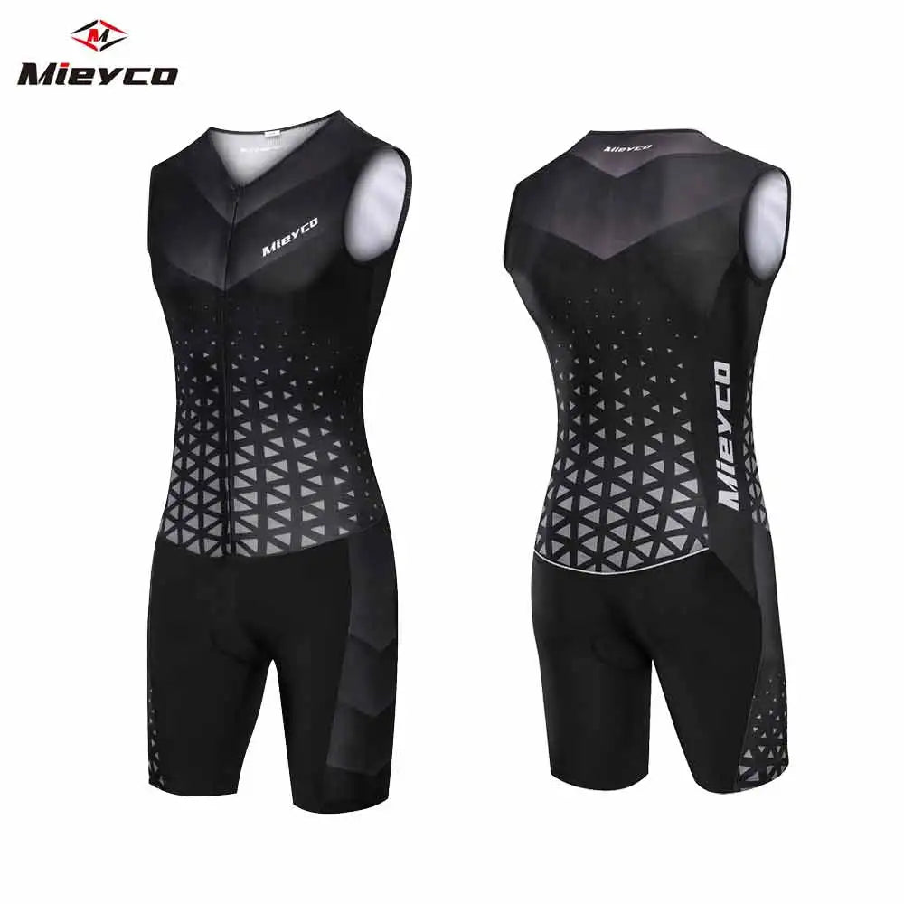 Mieyco Multicolor Triathlon Men's Sleeveless Track Suit Mountain Bike Cycling Suit Leotard Jumpsuit Cycling Suit in swimsuit