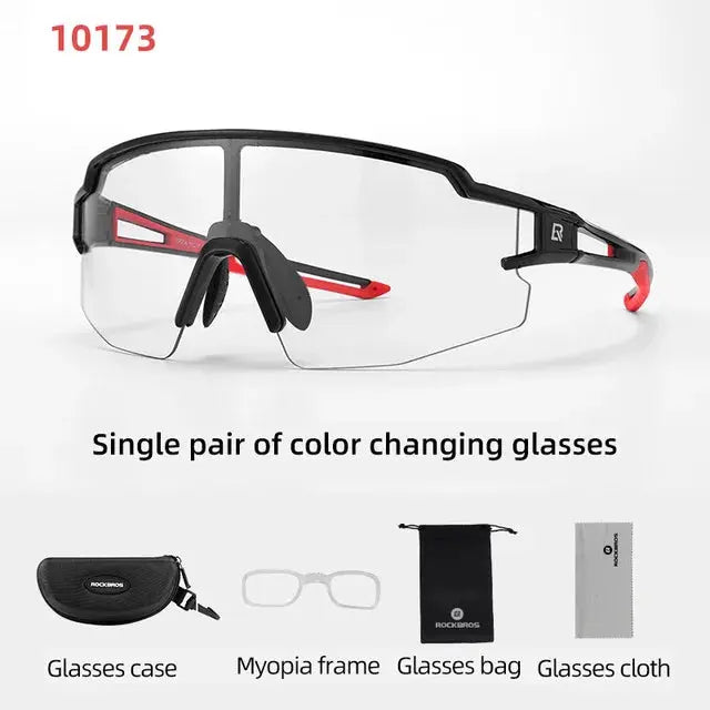 ROCKBROS Photochromic Cycling Glasses Men Women Outdoor Sports Hiking Sunglasses Photochromic Eyewear MTB Road Bicycle Goggles PowerGlide Motors & Accessories
