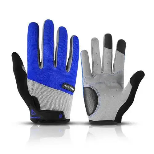 Cycling Anti-slip Full Finger Gloves Bike Gloves Pad Men Breathable Anti-shock Sports Gloves MTB Bike Bicycle Glove Man PowerGlide Motors & Accessories