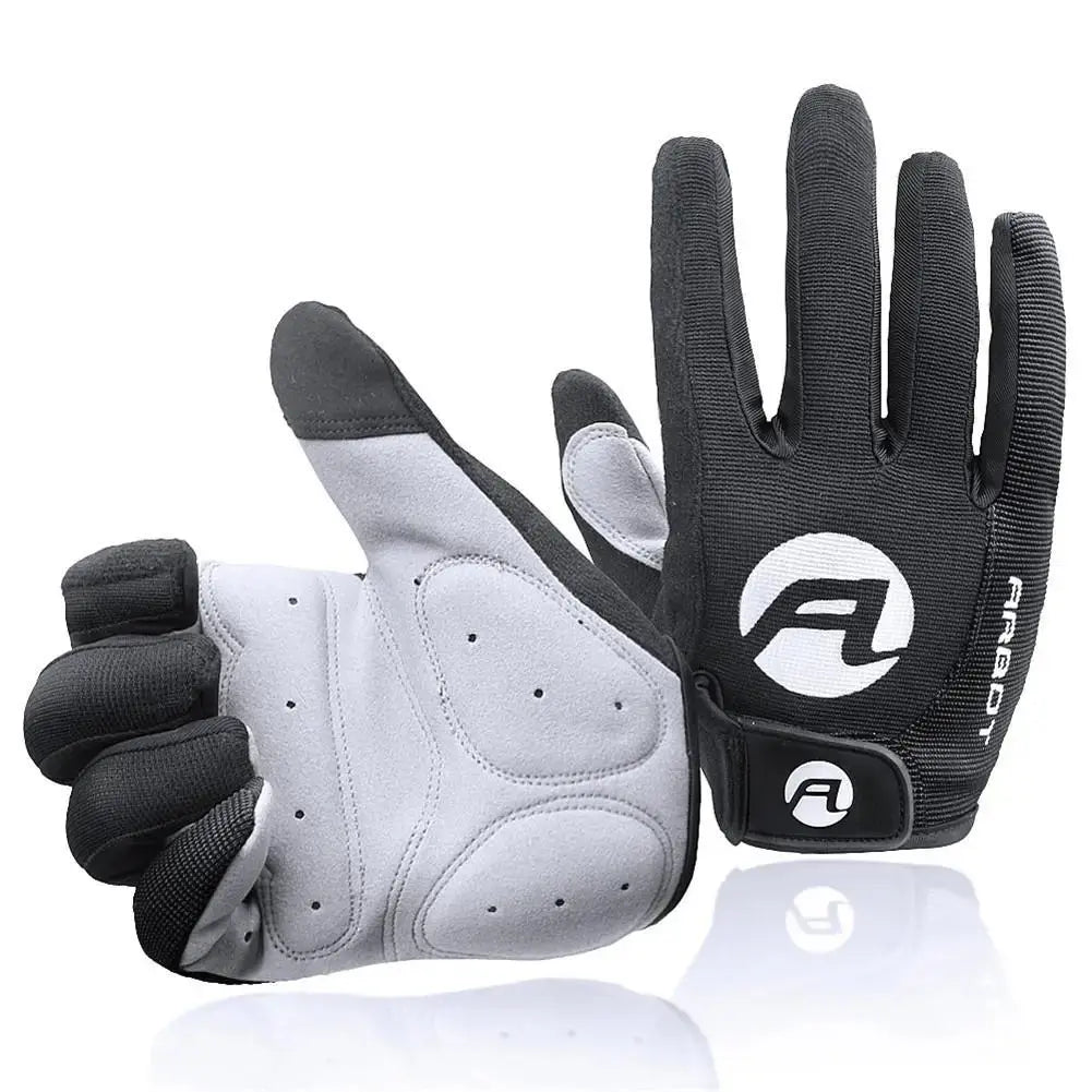 Cycling Anti-slip Full Finger Gloves Bike Gloves Pad Men Breathable Anti-shock Sports Gloves MTB Bike Bicycle Glove Man PowerGlide Motors & Accessories