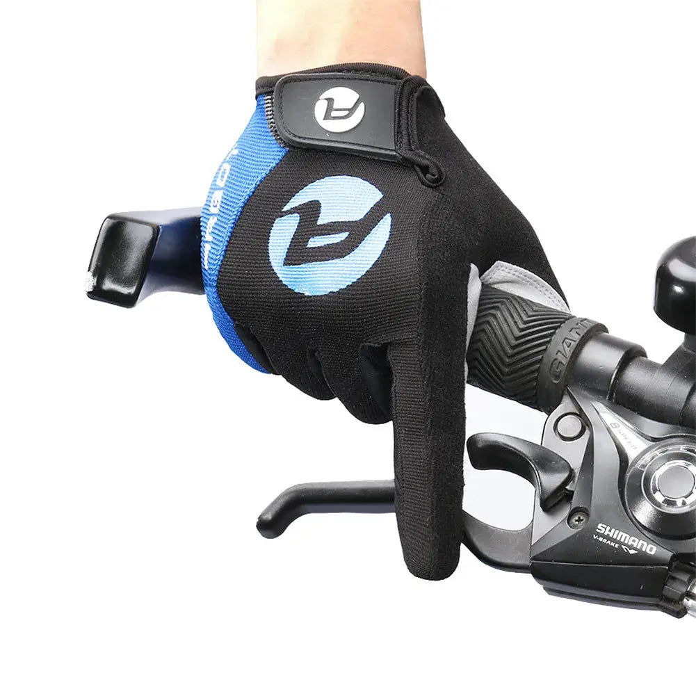 Cycling Anti-slip Full Finger Gloves Bike Gloves Pad Men Breathable Anti-shock Sports Gloves MTB Bike Bicycle Glove Man PowerGlide Motors & Accessories