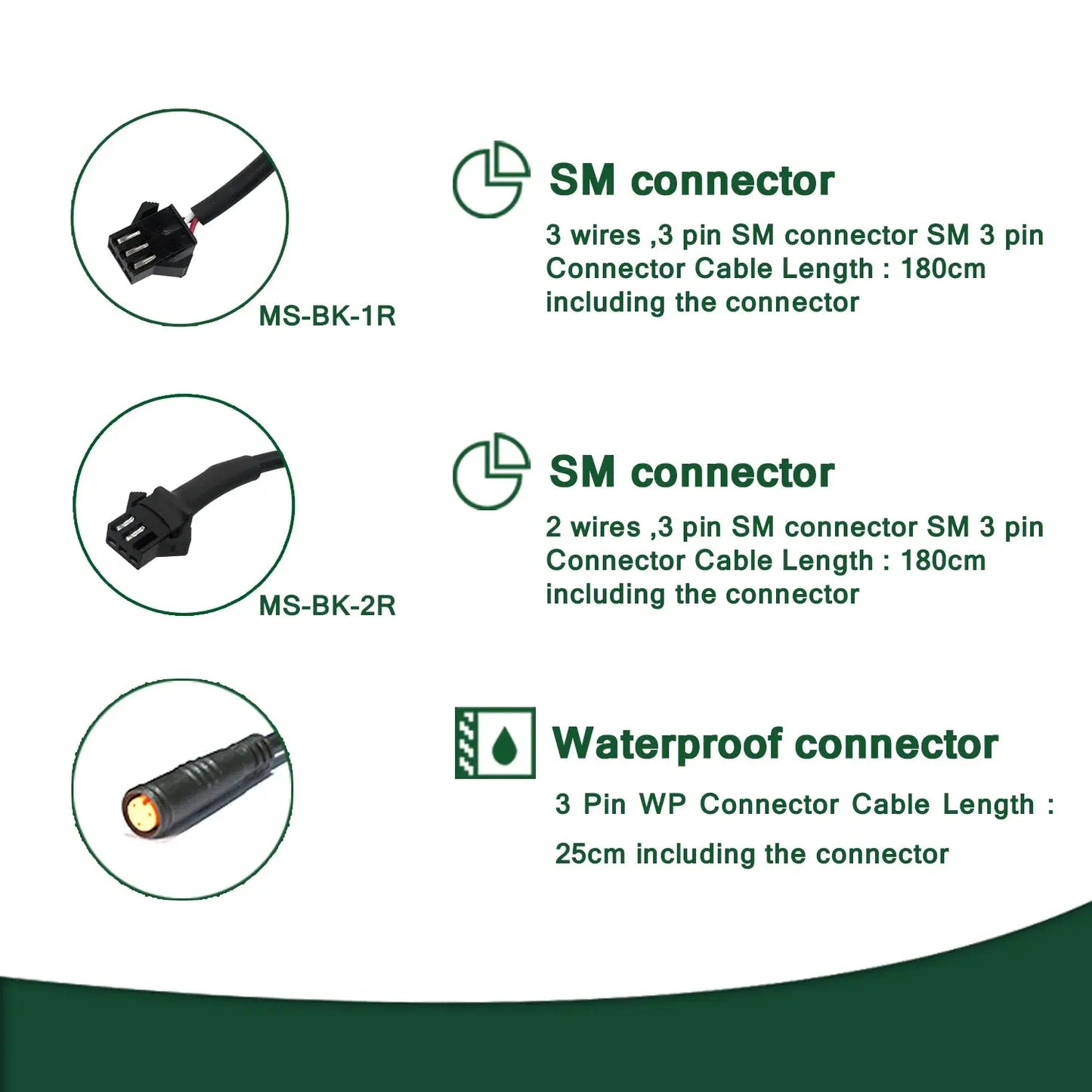 Electric Bike Brake Sensor Power Cut off e-bike Brake Hydraulic Brake 2 Pin 3 Pin Waterproof SM Connector Plug PowerGlide Motors & Accessories