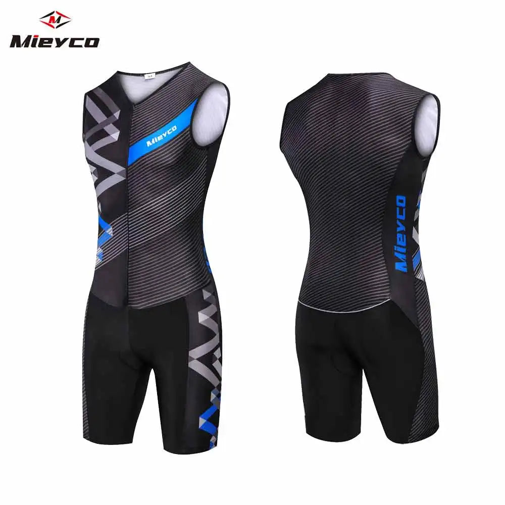 Mieyco Multicolor Triathlon Men's Sleeveless Track Suit Mountain Bike Cycling Suit Leotard Jumpsuit Cycling Suit in swimsuit