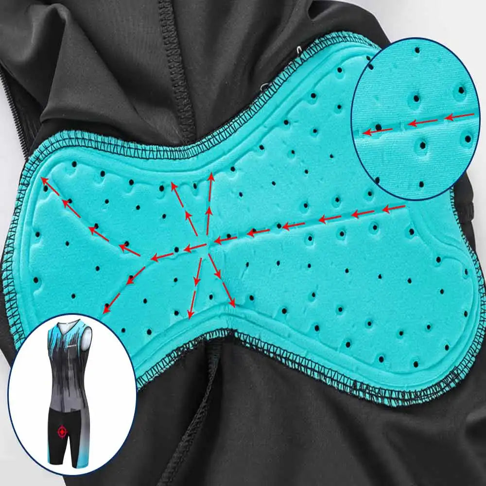 Mieyco Multicolor Triathlon Men's Sleeveless Track Suit Mountain Bike Cycling Suit Leotard Jumpsuit Cycling Suit in swimsuit