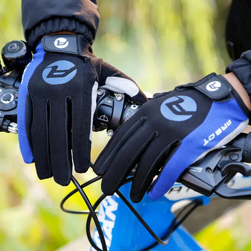 Cycling Anti-slip Full Finger Gloves Bike Gloves Pad Men Breathable Anti-shock Sports Gloves MTB Bike Bicycle Glove Man PowerGlide Motors & Accessories