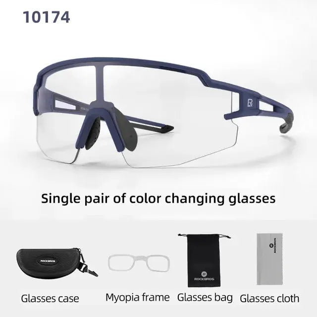ROCKBROS Photochromic Cycling Glasses Men Women Outdoor Sports Hiking Sunglasses Photochromic Eyewear MTB Road Bicycle Goggles PowerGlide Motors & Accessories