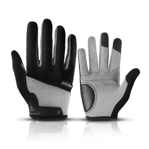 Cycling Anti-slip Full Finger Gloves Bike Gloves Pad Men Breathable Anti-shock Sports Gloves MTB Bike Bicycle Glove Man PowerGlide Motors & Accessories