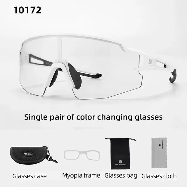 ROCKBROS Photochromic Cycling Glasses Men Women Outdoor Sports Hiking Sunglasses Photochromic Eyewear MTB Road Bicycle Goggles PowerGlide Motors & Accessories