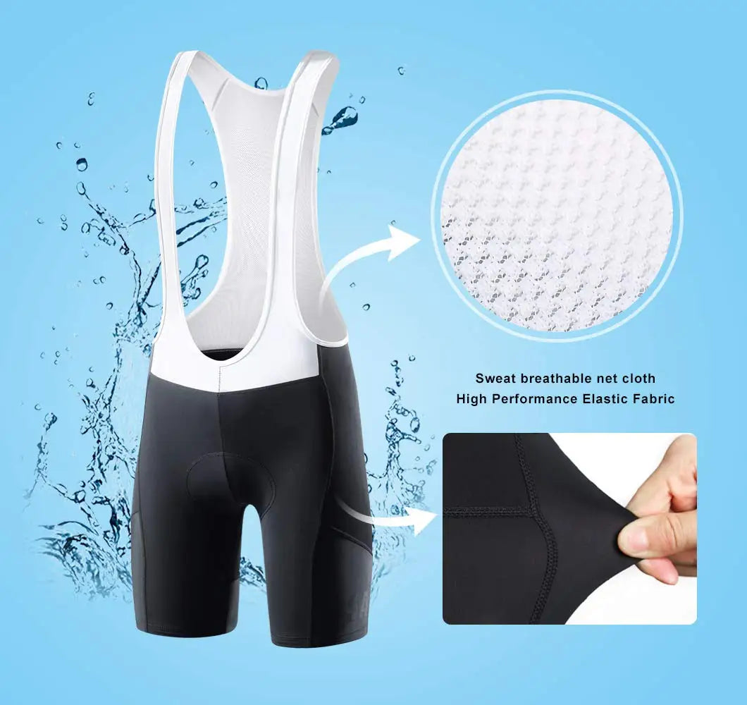 Santic Men Cycling Bib Shorts Summer 4D Padded Cycling MTB Shorts Summer Road Bicycle Bottom Middle-distance Riding K7MC033