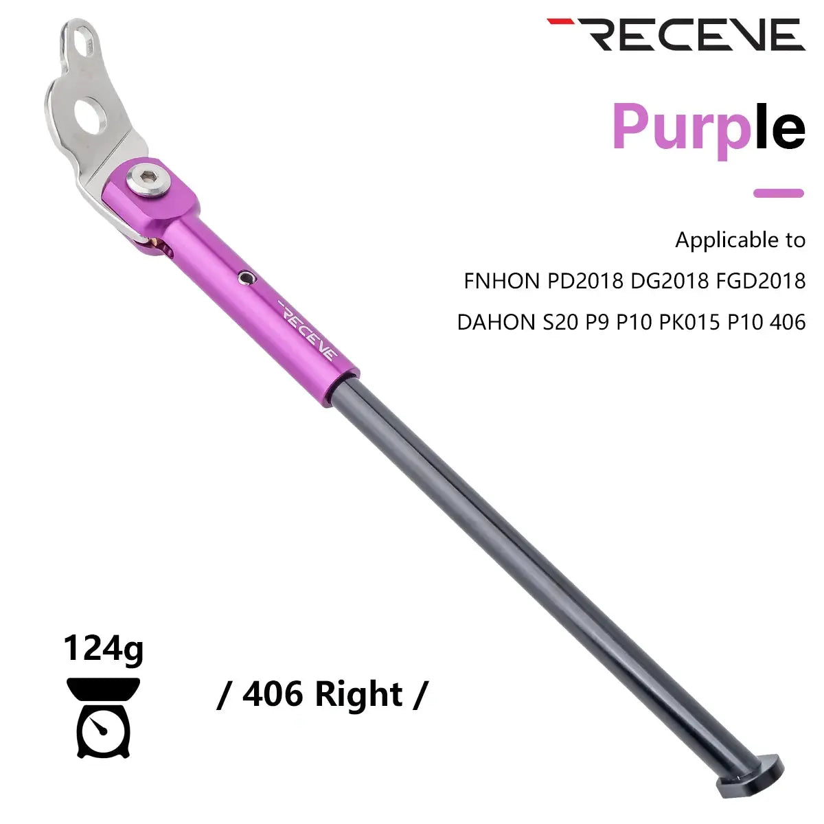 RECEVE Folding Bicycle Kickstand 406 Aluminum Alloy Foot Support Bike Kickstand Parking Stand Footrest for DaHon S20 P9 FNHON PowerGlide Motors & Accessories