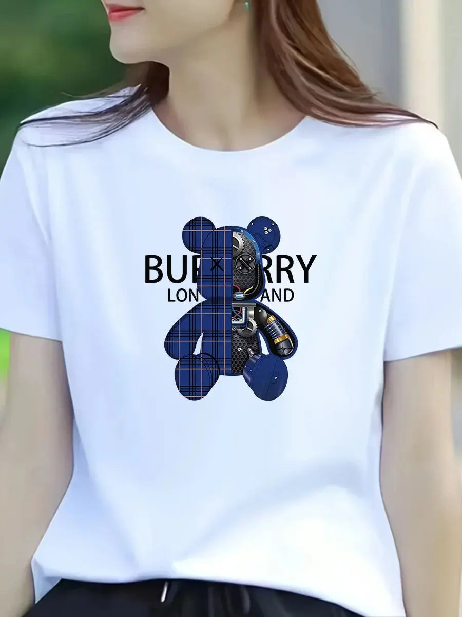 Summer women's casual T-shirt - Harajuku women's 21st-century designer style luxurious women's T-shirt - fashionable T-shirt PowerGlide Motors & Accessories