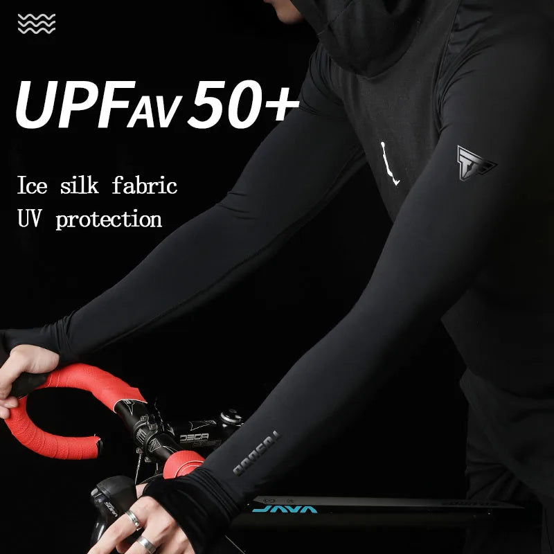 TOSUOD Ice silk sunscreen shawl summer men and women one-piece ice sleeve arm protector sunscreen cycling equipment