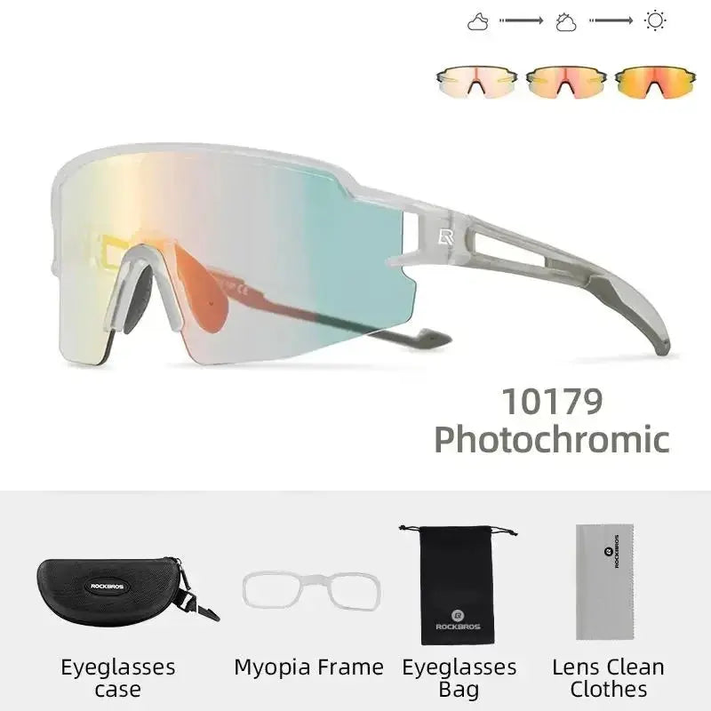 ROCKBROS Cycling Glasses Polarized UV400 Protection Bicycle Sunglasses Men Women Photochromic MTB Road Bicycle Goggles Eyewear PowerGlide Motors & Accessories