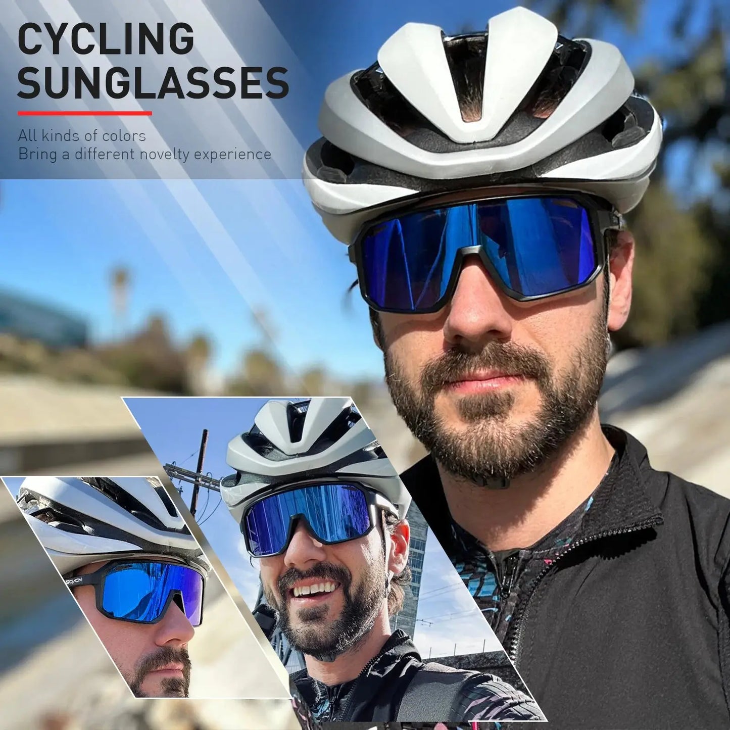 SCVCN New Outdoor Cycling Sunglasses Men Road Driving Bike Glasses  Sports Mountain Climbing Women Bicycle Cycling UV400 Goggles PowerGlide Motors & Accessories
