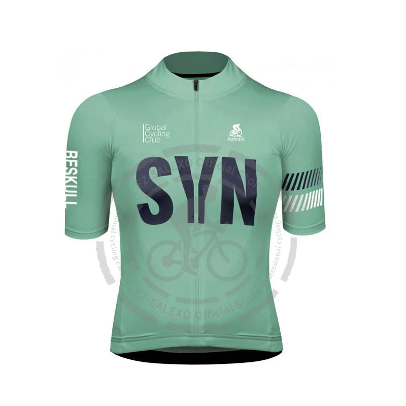 SYN Cycling Jersey Men Summer Ropa Ciclismo Short Sleeve Cycling Tops Mountain Bike Clothing Racing MTB Bicycle Shirt Uniform
