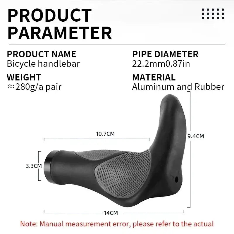 Bike Handlebar Grips Ergonomics with Extended Bar Non-slip Rubber Bike Grips Durable MTB Cuffs Bicycle Accessories PowerGlide Motors & Accessories