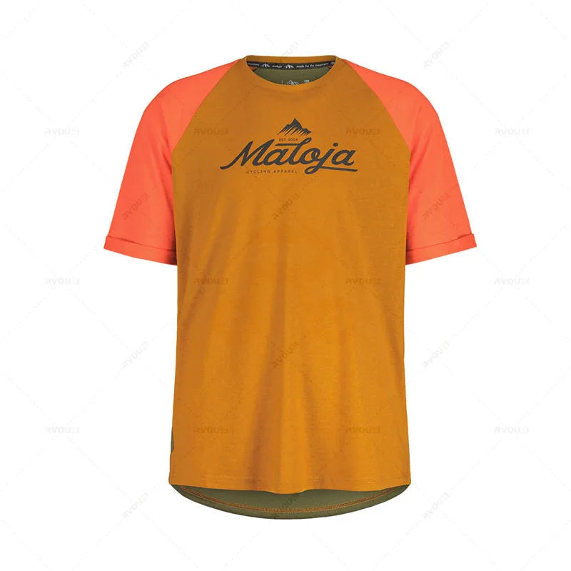 Maloja-Motocross Jersey for Men, MTB Shirt, Downhill Jersey, Enduro Cycling, Mountain Santa DH, Motorcycle