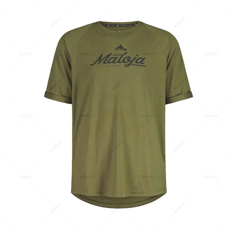 Maloja Racing Team T-Shirt, MTB Motocross Jersey, Summer Quick Dry Breathable Downhill Jersey, Off-Road Mountain Bike T-Shirt
