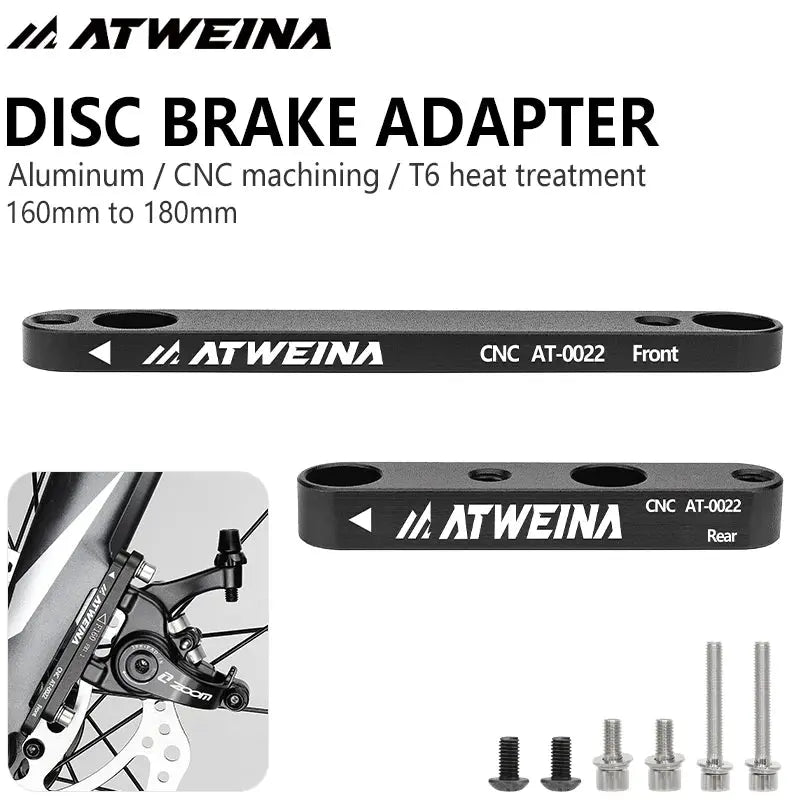 ATWEINA Road Bike Bicycle Disc Brake Aapter Flat Mount CNC Front Rear 180mm Disc Brake Rotor Adapter with Bolts Bicycle Parts PowerGlide Motors & Accessories