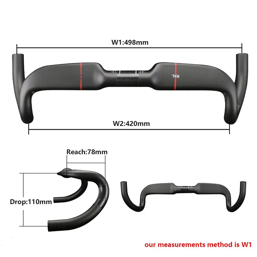 Gravel Bike Handlebar,Speed Carbon Road Handlebars,RXL SL,31.8mm,Inner Routing,Racing Bike Drop Bent Bar,458/478/498mm PowerGlide Motors & Accessories