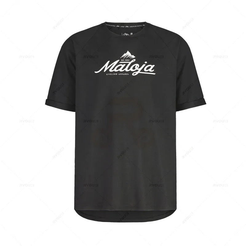 Maloja Racing Team T-Shirt, MTB Motocross Jersey, Summer Quick Dry Breathable Downhill Jersey, Off-Road Mountain Bike T-Shirt