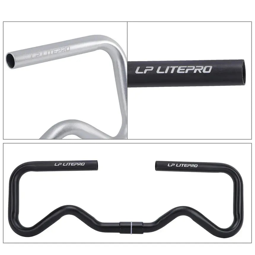 LP Litepro 25.4x490MM P Handlebar Aluninum Alloy Butterfly Handle Bar 22.2MM For Brompton Folding Bike Winter Cycling Accessorie PowerGlide Motors & Accessories