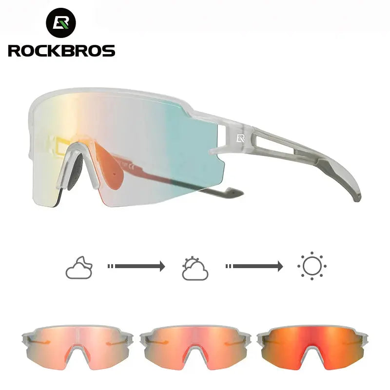ROCKBROS Photochromic Cycling Glasses Men Women Outdoor Sports Hiking Sunglasses Photochromic Eyewear MTB Road Bicycle Goggles PowerGlide Motors & Accessories
