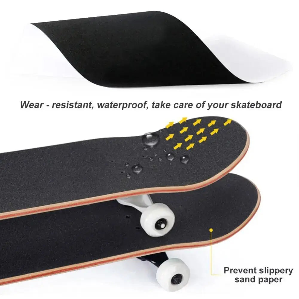 Skateboard Deck Sandpaper Grip Tape Skating Board Longboard Sandpaper Griptape Skating Board Sticker Professional PowerGlide Motors & Accessories