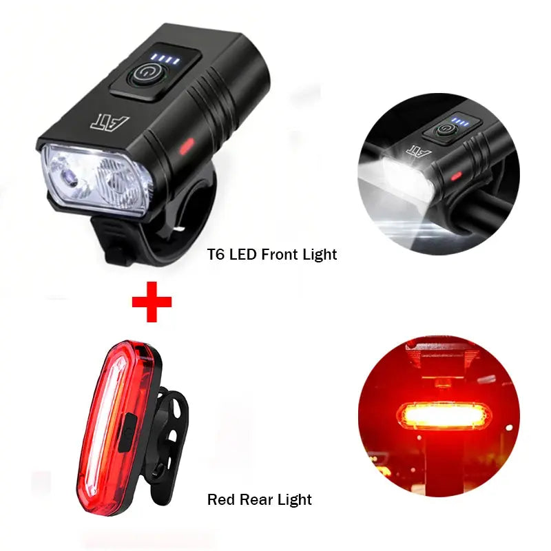 LED Bicycle Front Light Type-C Rechargeable Bicycle Headlight MTB Road Bike Headlamp Easy to Install Cycling Accessories PowerGlide Motors & Accessories