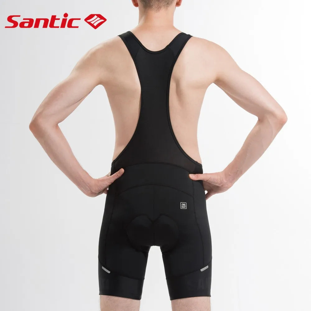 Santic Men Cycling Bib Shorts Summer 4D Padded Cycling MTB Shorts Summer Road Bicycle Bottom Middle-distance Riding K7MC033