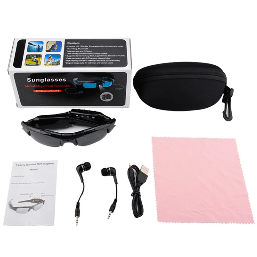 Wearable HD 1080P Glasses Camera Polarized Sunglasses Mini Camera Video Recorder Security Sports DV DVR Surveillance Camcorder