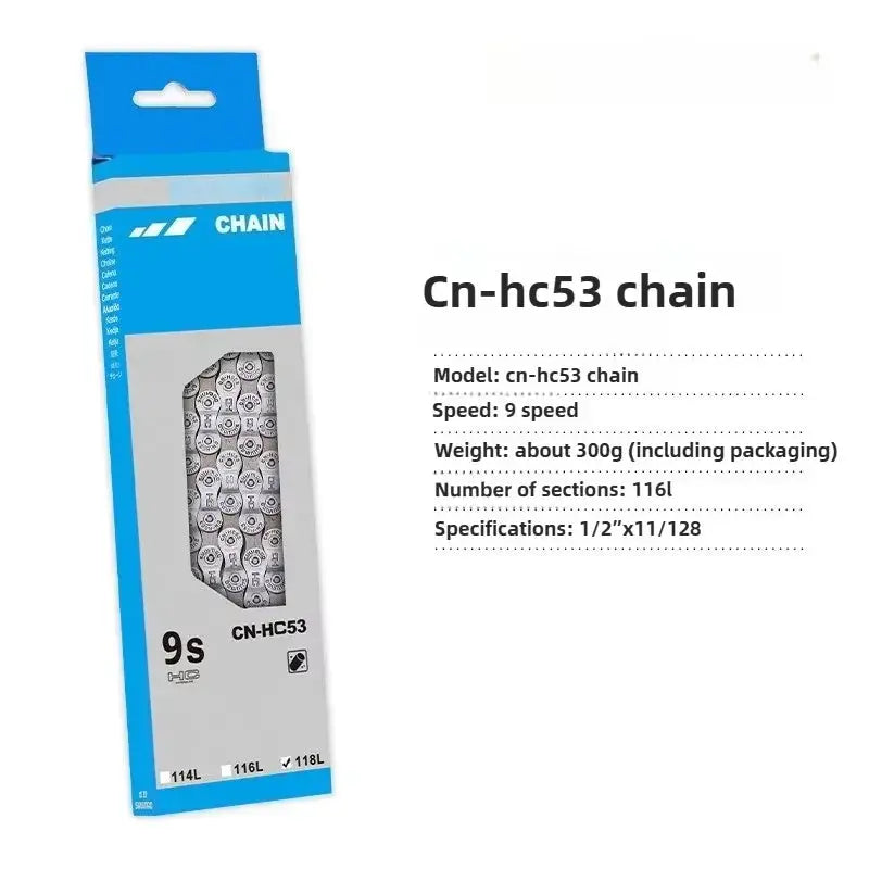 Mountain bike shifting chain (6/7/8/9/11 gears) high-speed bicycle chain, bicycle parts, with extremely strong bite force. PowerGlide Motors & Accessories