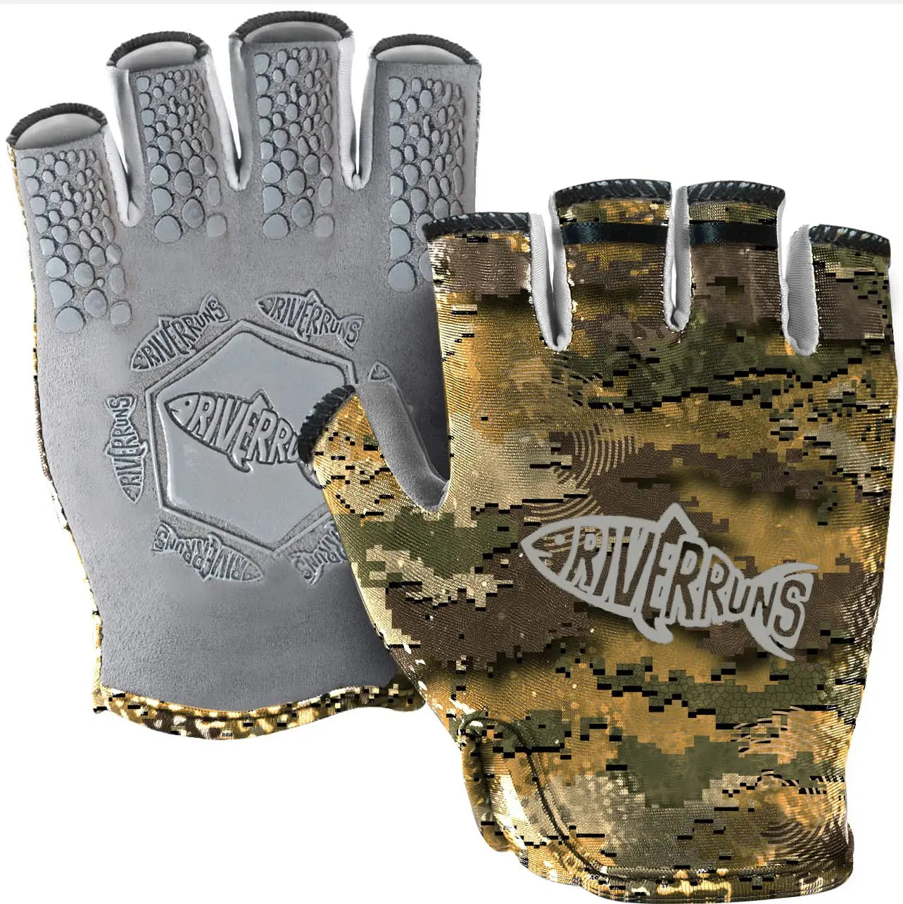 Fishing Gloves UPF50+ Sun Gloves Fingerless Fishing Gloves Lightweight Breathable Fishing Gloves Men for Kayaking Paddling