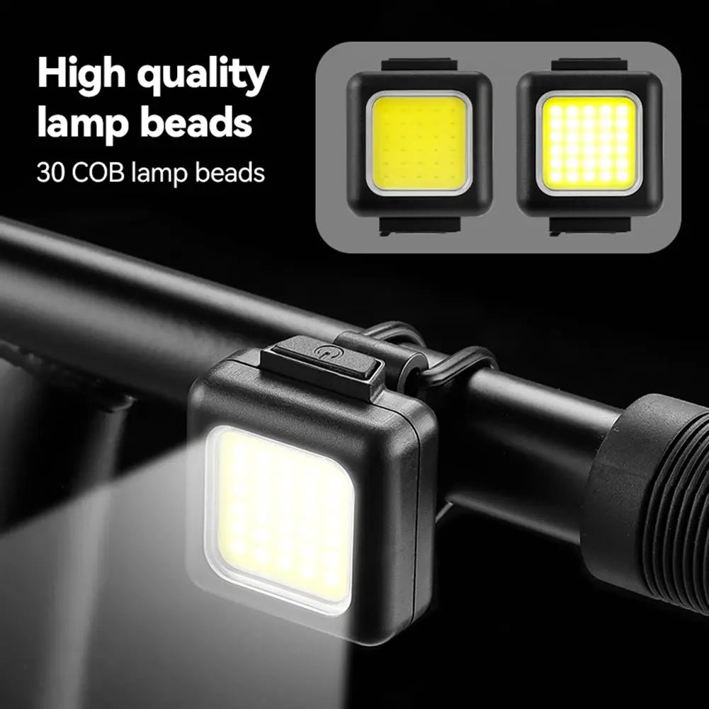 Bicycle Light Set Type-C Charging Headlight Taillights Easy to Install 3 Lighting Modes MTB Bike Front Rear Light Warning Set PowerGlide Motors & Accessories