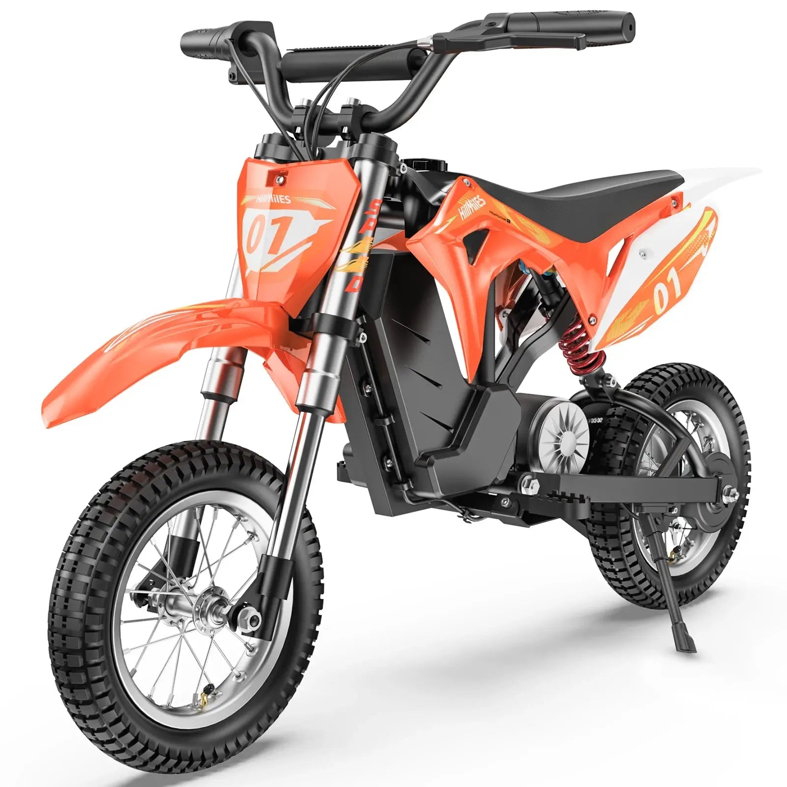 HillMiles MileRocket Electric Dirt Bike 300W, 15.5MPH, 36V 4Ah Battery, Front & Rear Suspension, Off-Road Ride for Ages 4–12 PowerGlide Motors & Accessories