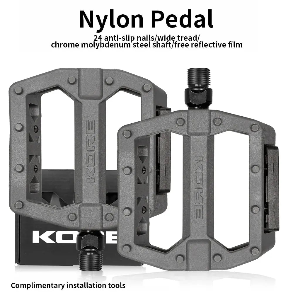 KORE MTB Road Bike Pedal Bearing Pedals Non-slip Folding Bicycle Fixed Gear Water Proof Nylon Downhill Ultra-Light for 14mm Part PowerGlide Motors & Accessories