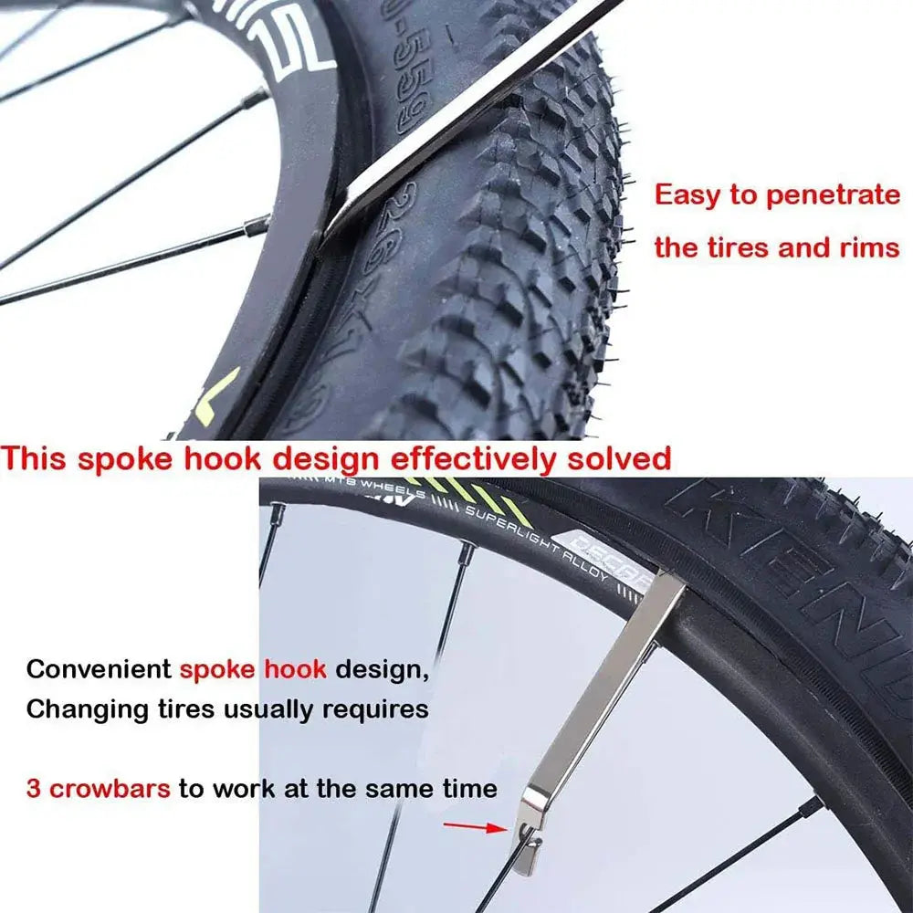 3/5pcs Bicycle Tire Lever Premium Hardened Stainless steel Levers to Repair Bike Tube,Cycling Tire Repair Tool PowerGlide Motors & Accessories