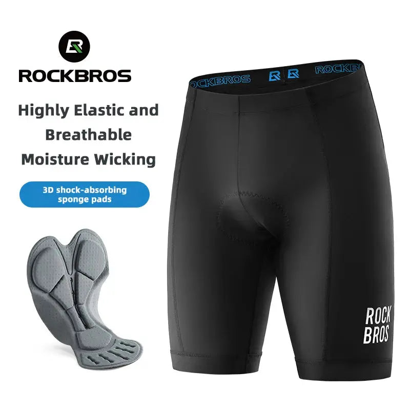 ROCKBROS Men's Cycling Shorts 3D Gel Pad Cycling Underwear Anti-Slip Breathable Bike Bicycle Liner Shorts Men MTB Road Riding PowerGlide Motors & Accessories