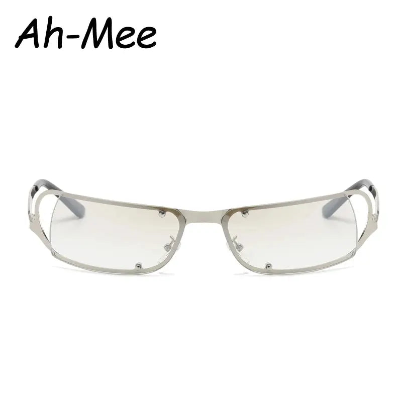 Cycling Fashion Rimless Y2K Sunglasses Women Men Trendy 2000'S Wrap Around Sun Glasses Punk Goggles Rectangle Sports Shades PowerGlide Motors & Accessories