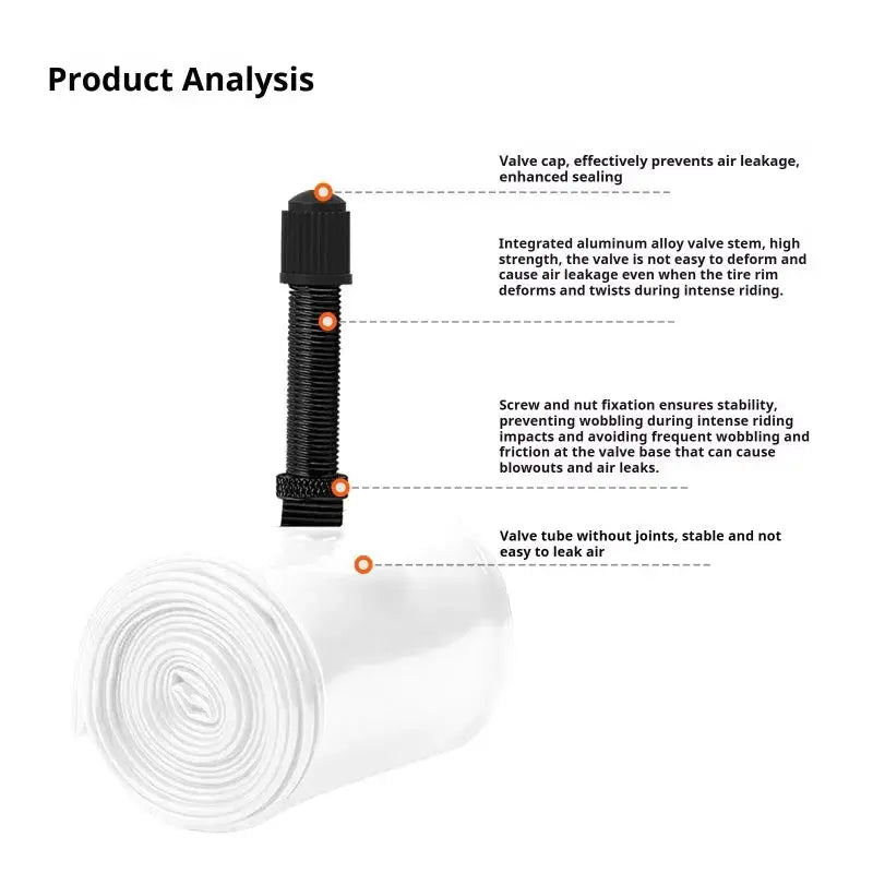 ENLEE Bike Inner Tube TPU Aluminum Alloy Schrader Valve MTB Bike Inner Tube 26/27.5/29in 45mm ultralight Inner Tube Bike Part PowerGlide Motors & Accessories